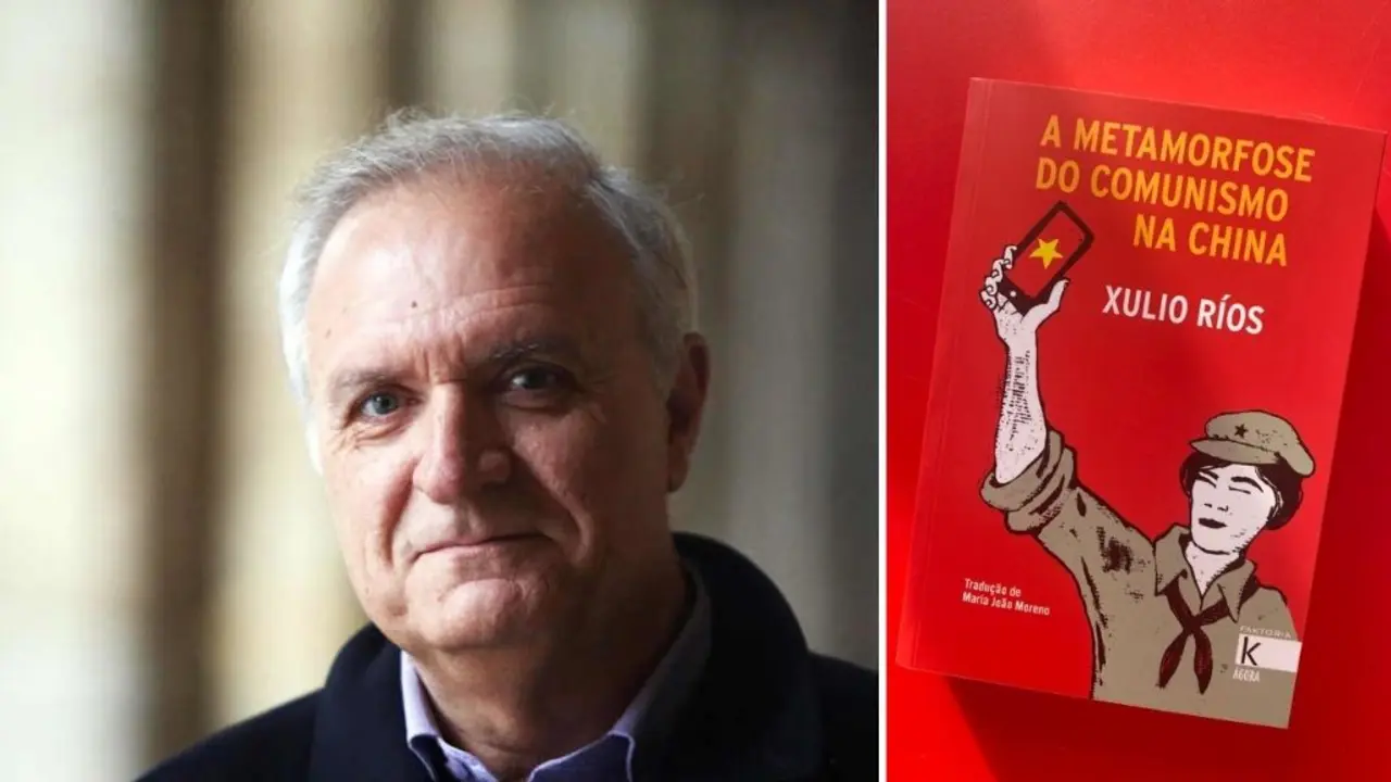 &Aacute; esquerda, o autor, Xulio R&iacute;os; &aacute; dereita, o libro (Foto: Kalandraka).