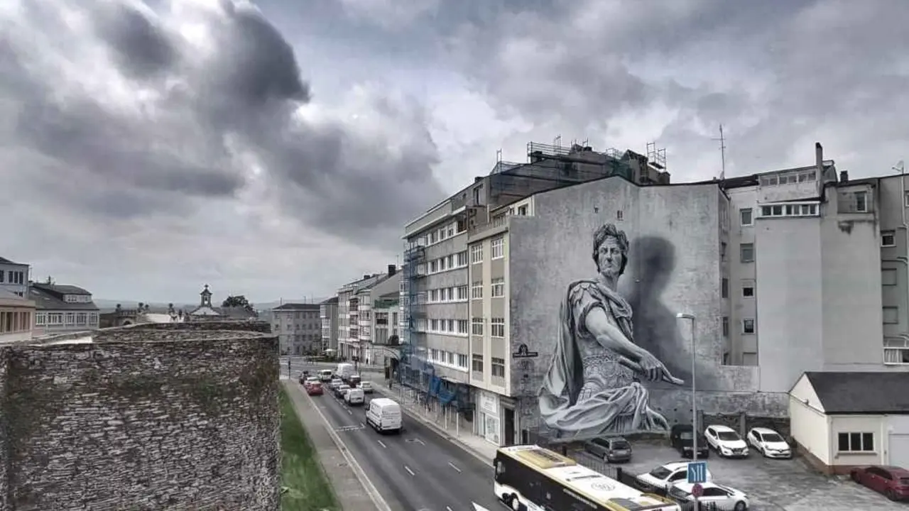 'Xulio C&eacute;sar', o mural de Diego AS, foi elixido mellor graffiti de 2021 (Foto: N&oacute;s Diario).