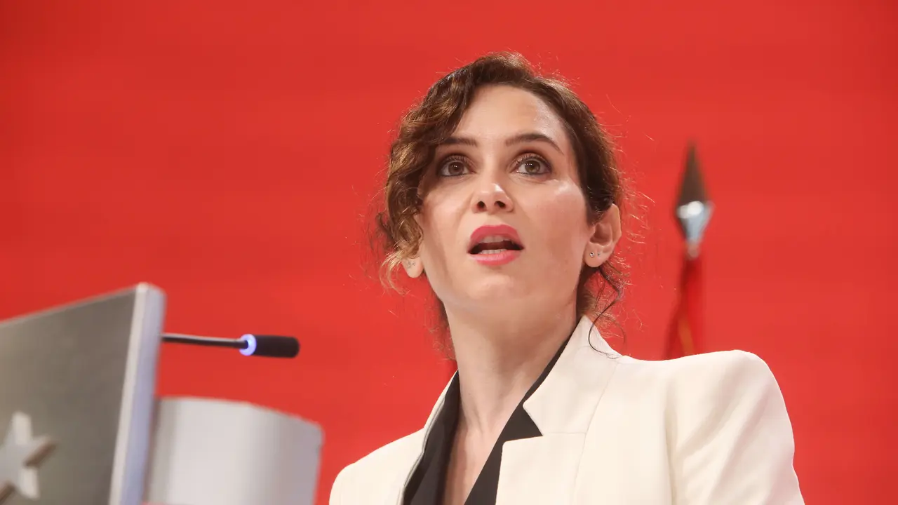Comparecencia da presidenta de Madrid, Isabel Diaz Ayuso. (Foto: Europa Press)