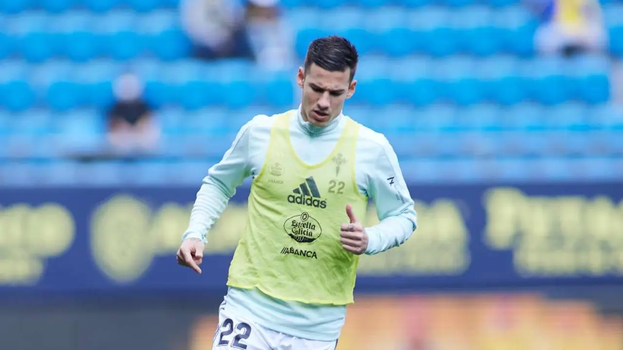 Santi Mina, nun partido da pasada tempada. (Foto: Europa Press)