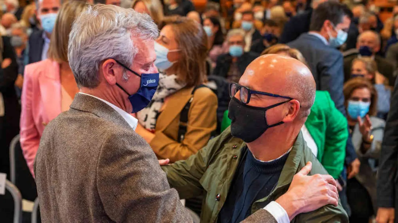 Alfonso Rueda e Jos&eacute; Manuel Baltar nunha reuni&oacute;n da Xunta Directiva do PPdeG en Compostela. (Foto: N&oacute;s Diario)