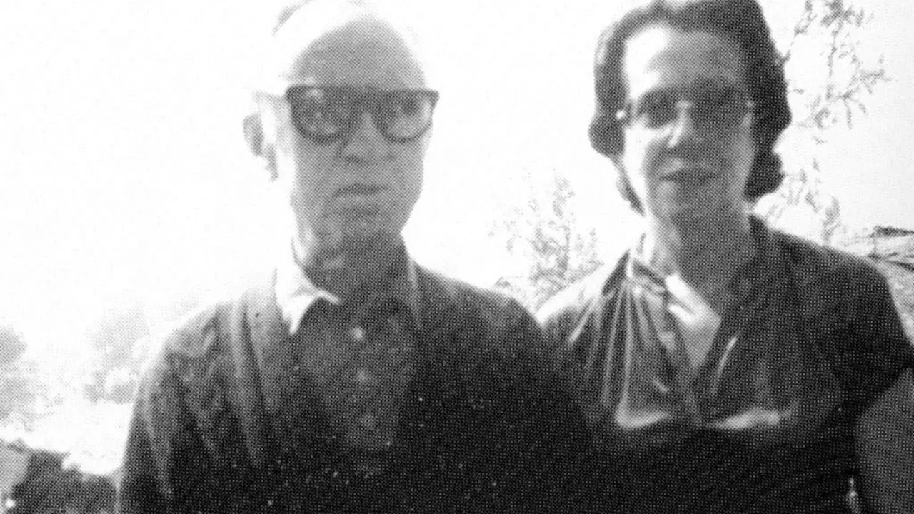 Delgado Gurriar&aacute;n e Celia Teixeiro. (Foto: Arquivo familiar da familia de Florencio Delgado Gurriar&aacute;n).