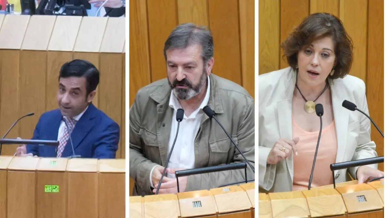 Xos&eacute; Manuel Rey Varela (PP); Lu&iacute;s Bar&aacute; (BNG); e Bego&ntilde;a Rodr&iacute;guez (PSdeG). (Fotos: N&oacute;s Diario)