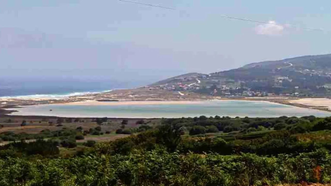 A lagoa e marismas de Baldaio forman unha importante zona 
de invernada e descanso 
de aves acu&aacute;ticas.