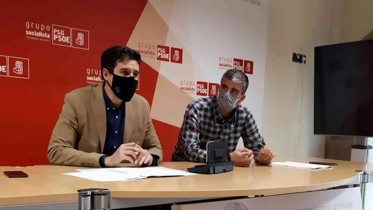 Os deputados socialistas Pablo Arang&uuml;ena e Mart&iacute;n Seco. (Foto: Europa Press)