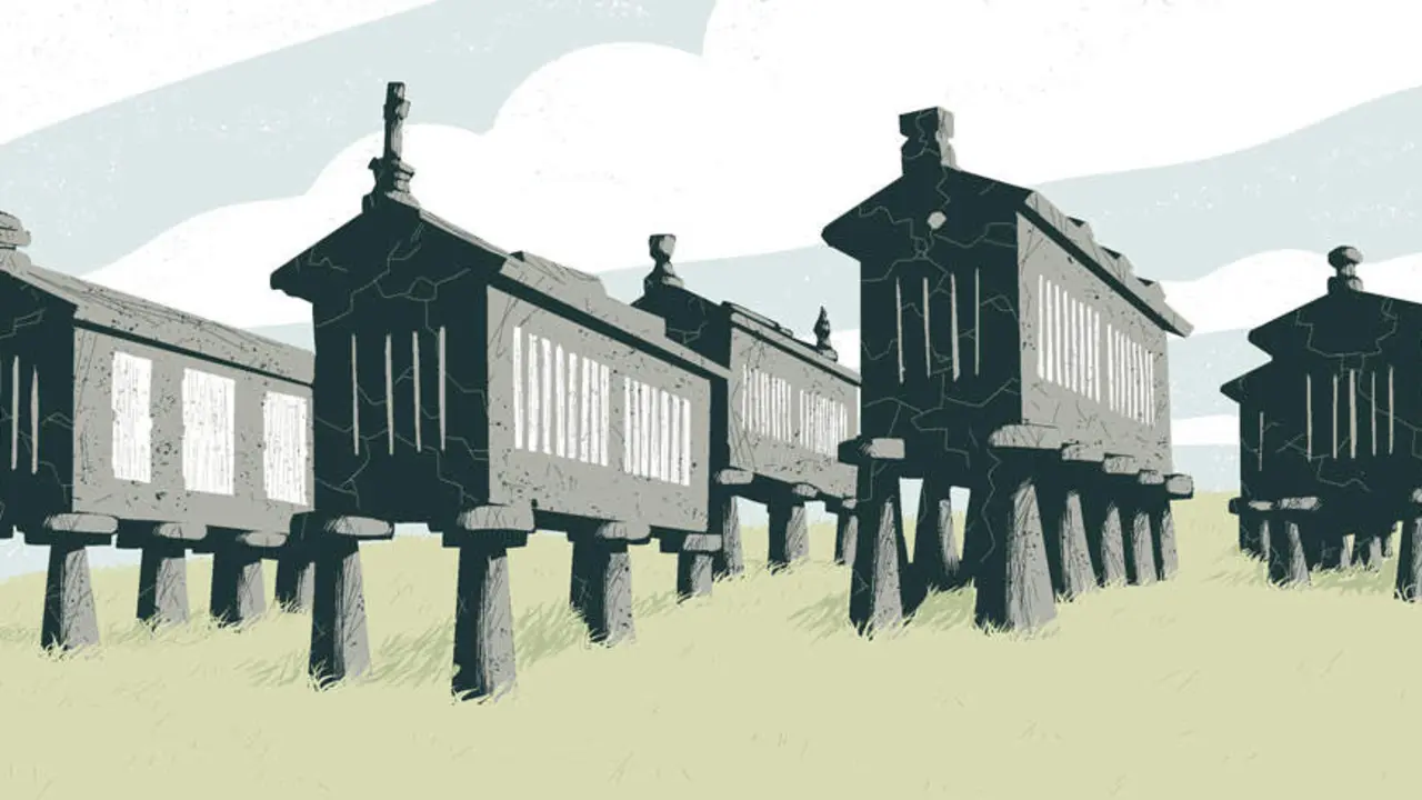 O pa&iacute;s est&aacute; cheo de h&oacute;rreos abandonados, moitos xa en ru&iacute;nas, colapsados total ou parcialmente. (Ilustraci&oacute;n: &Aacute;lex Rozados)