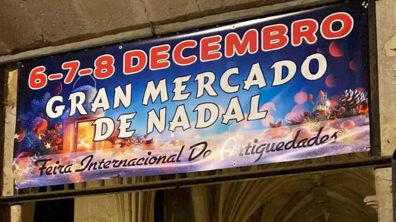 Cartel pendurado na entrada ao claustro do mosteiro de Celanova. (Foto: N&oacute;s Diario)