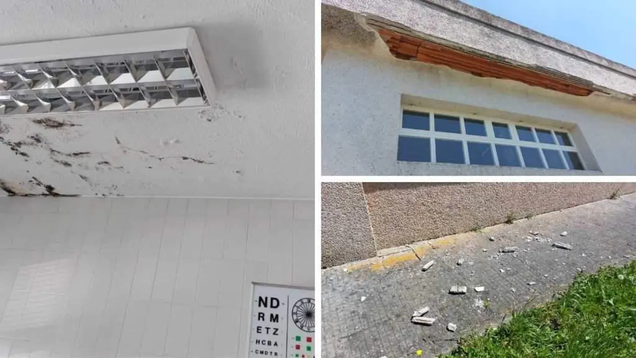Aspecto no que se atopa actualmente o centro de sa&uacute;de de Vedra. (Foto: CCOO)