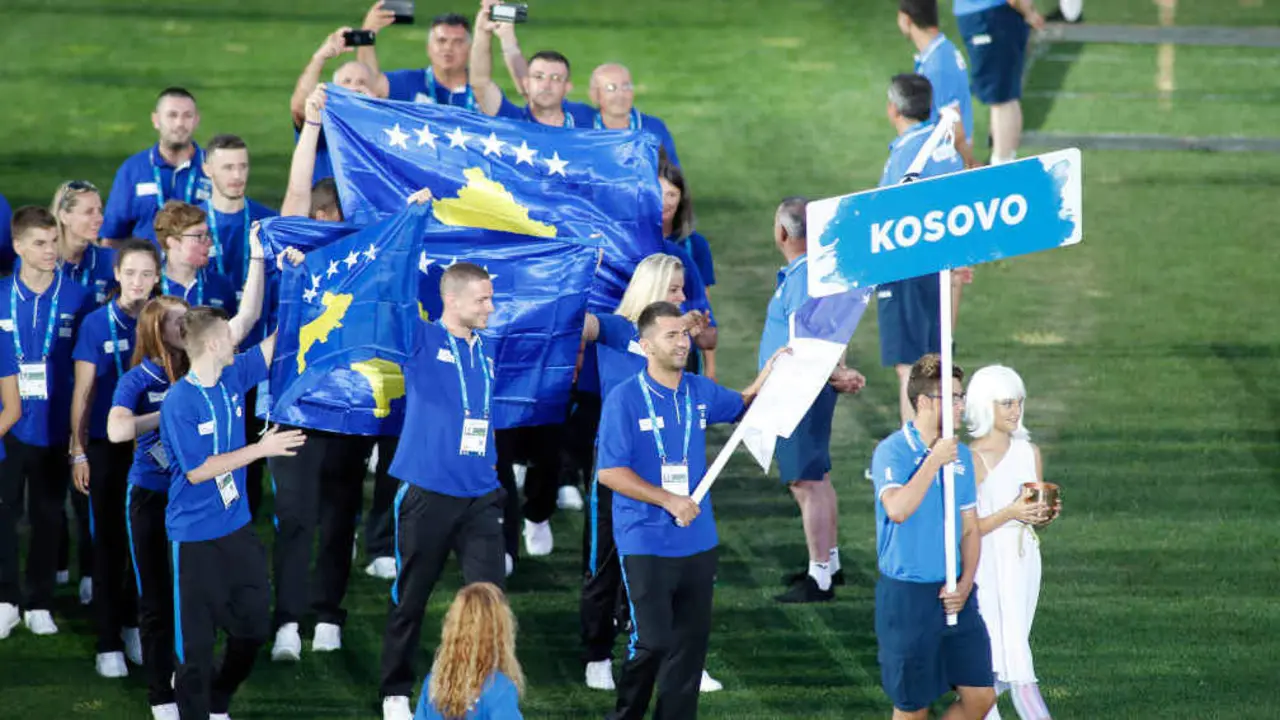 Atl&eacute;tas kosovares nunha competici&oacute;n internacional (Foto: AFP7 / Europapress).