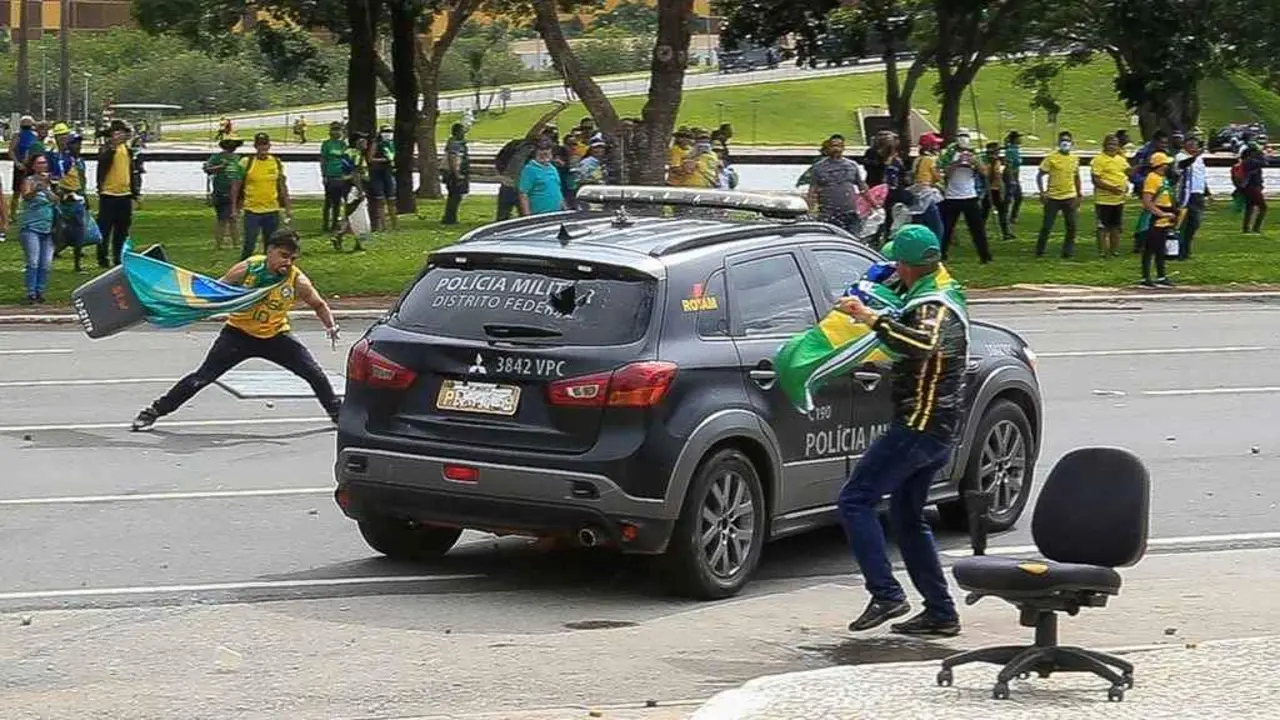 Disturbios na capital do Brasil protagonizados por bolsonaristas radicais. (Foto: T&eacute;lam v&iacute;a Europa Press)