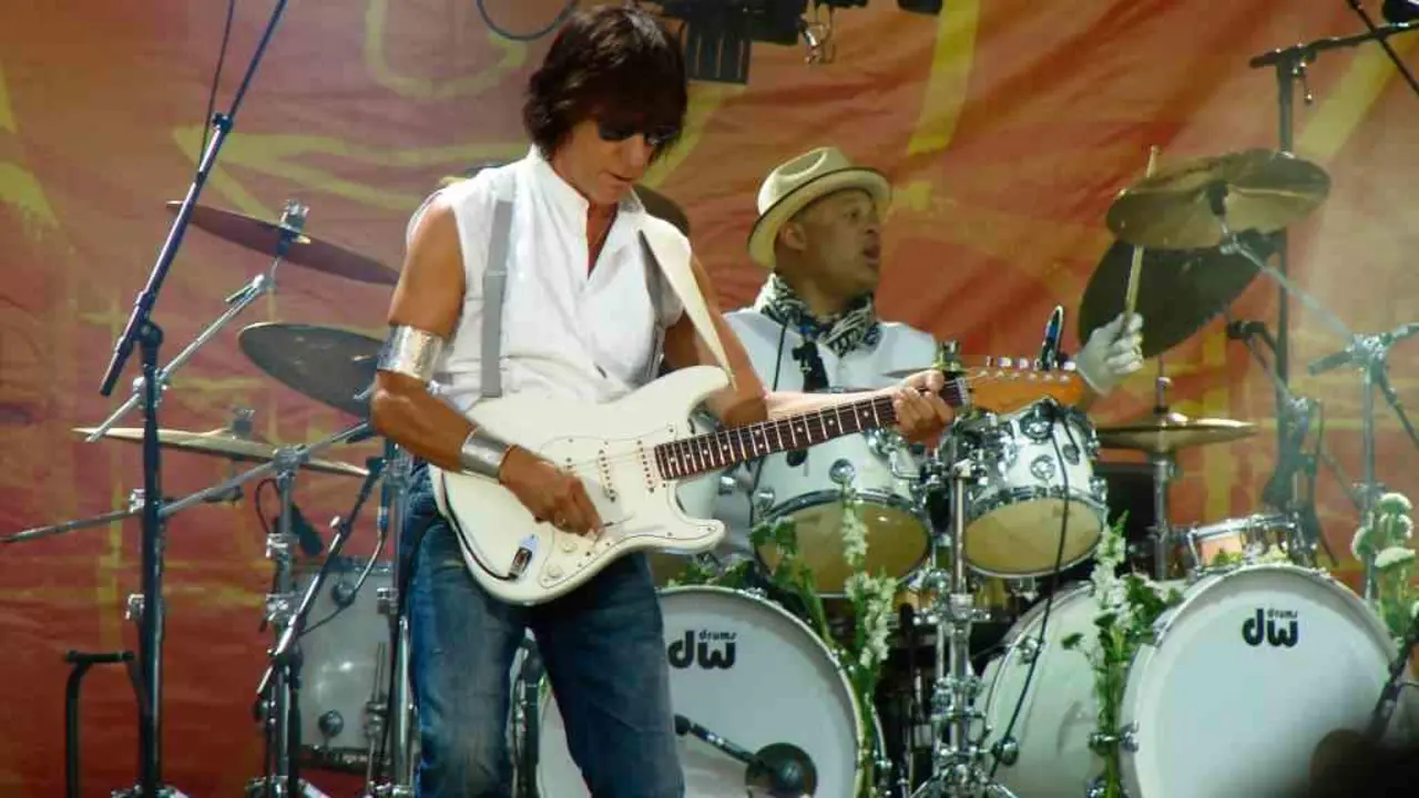 Jeff Beck nun concerto en 2009. (Foto Alex G)