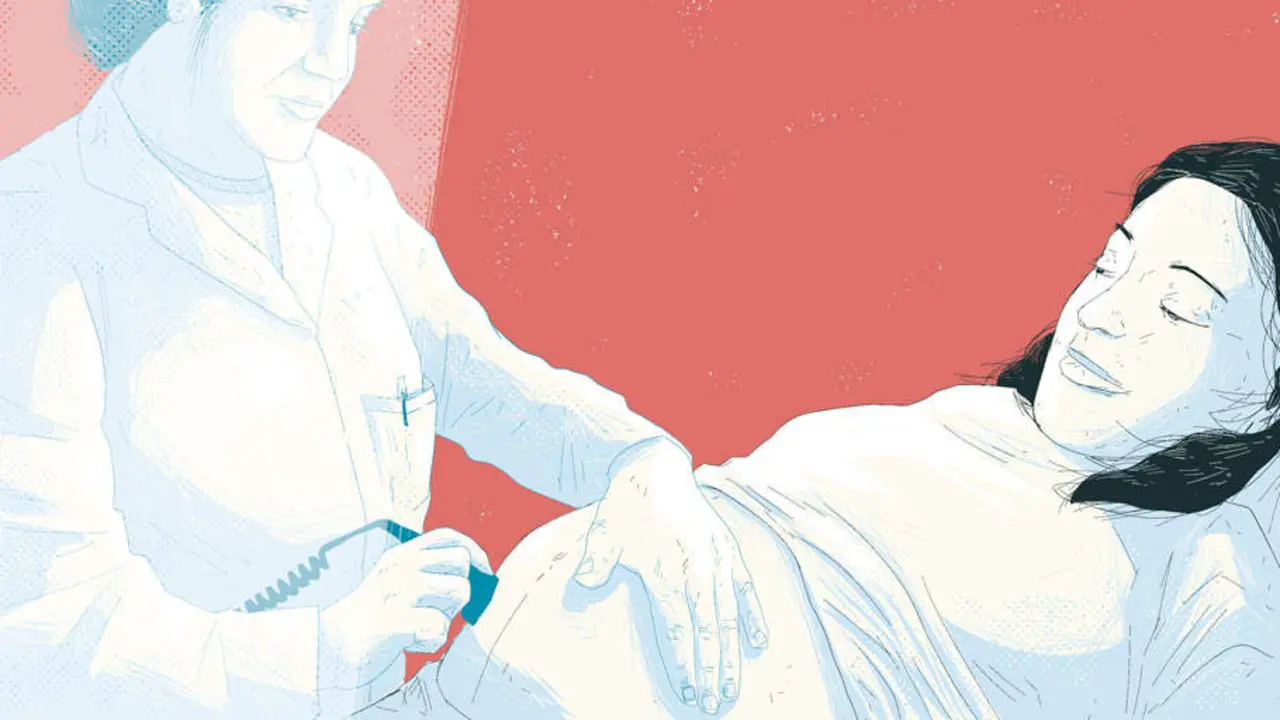 A Galiza conta con 59 comadroas por cada cen mil mulleres en idade f&eacute;rtil. (Ilustraci&oacute;n: &Aacute;lex Rozados).