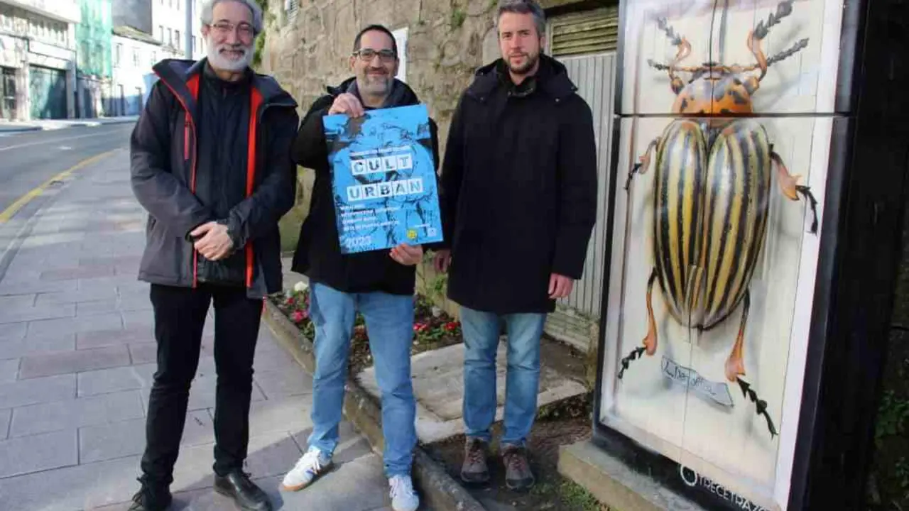 Alexandre Penas, Iago Eireos e Rub&eacute;n Arroxo na presentaci&oacute;n.