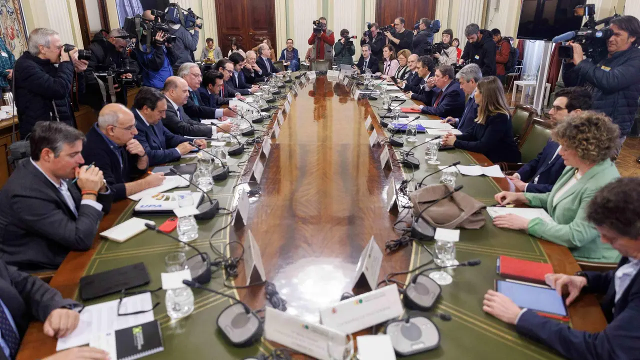 Reuni&oacute;n do Observatorio da Cadea Alimentaria, onte na sede do Ministerio espa&ntilde;ol de Agricultura, Pesca e Alimentaci&oacute;n, en Madrid (Foto: Eduardo Parra / Europa Press).