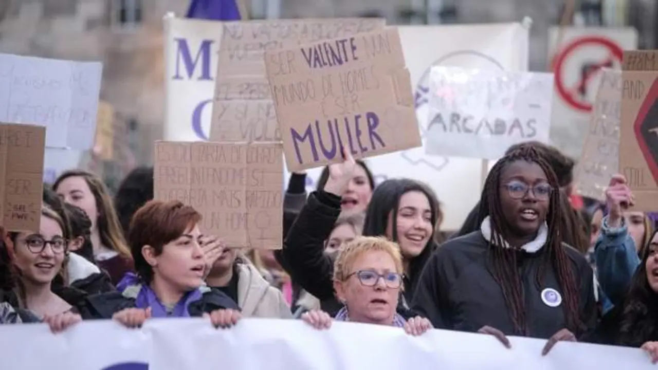 Manifestaci&oacute;n polo 8-M en 2020. (Foto: Arxina)