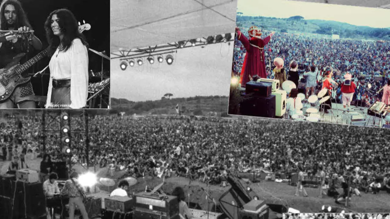 O primeiro Canet Rock decorreu de 26 a 27 de julho de 1975 em Canet de Mar (Catalunya) (Foto: Francesc F&agrave;bregas, Pep Rigol & Bekaa (Compos. Berto Mor&aacute;n)