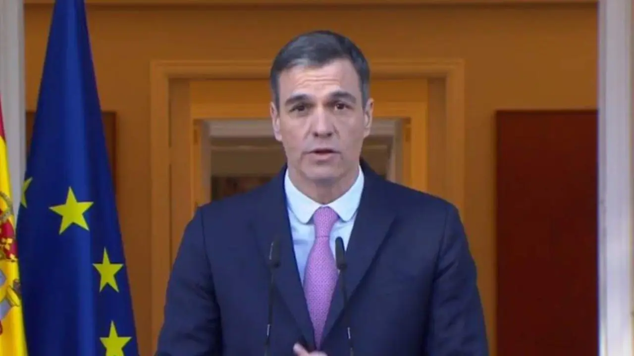 Comparecencia do presidente Pedro S&aacute;nchez na Moncloa.