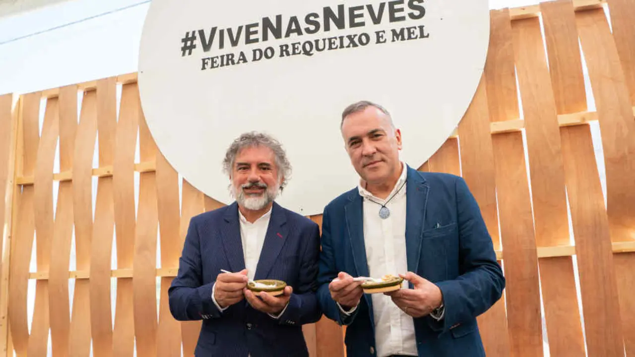 Xos&eacute; Manuel Rodr&iacute;guez e Xabier Fortes esta fin de semana nas Neves (Foto: Concello das Neves).