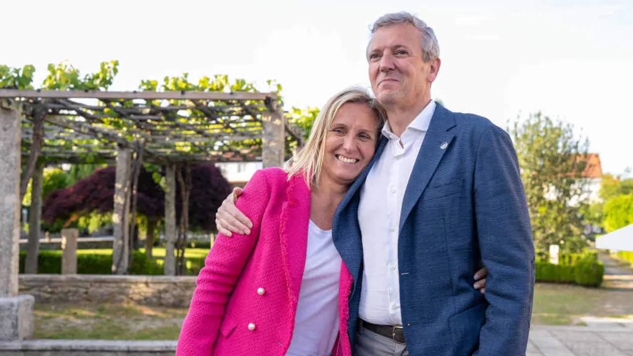 Oliva Agra e Alfonso Rueda esta segunda feira (Foto: PP).