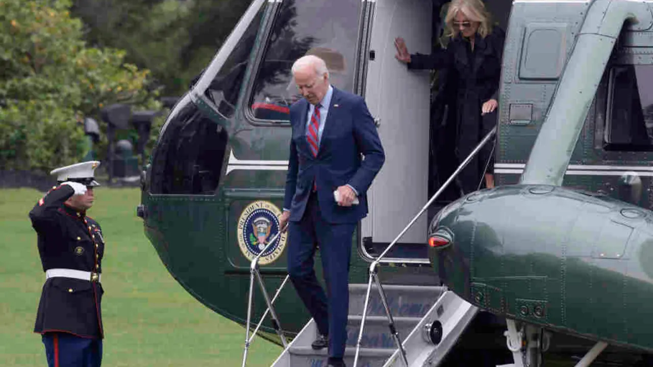O presidente dos Estados Unidos, Joe Biden, e Jill Biden, chegaron a terza feira &aacute; Casa Branca, en Washington D.C.. (Foto: Lenin Nolly / Zuma Press Wire / DPA)