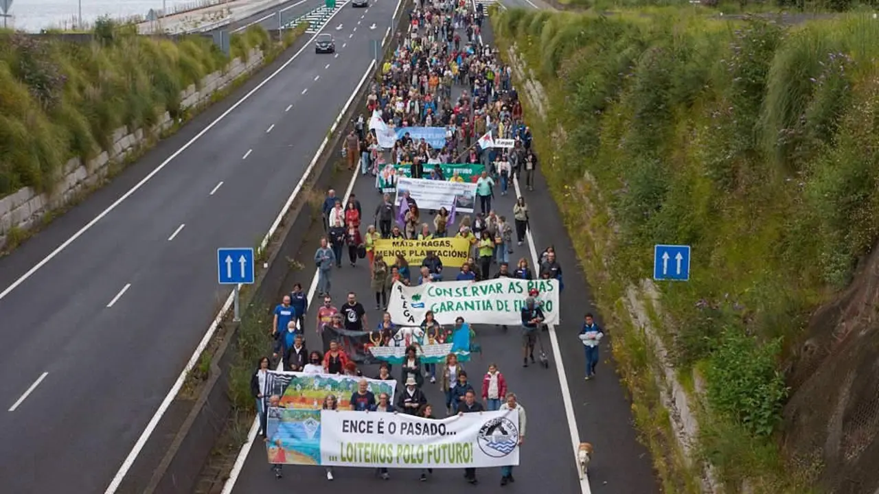 Marcha contra celulosas o pasado 19 de xu&ntilde;o de 2022. (Foto: APDR)
