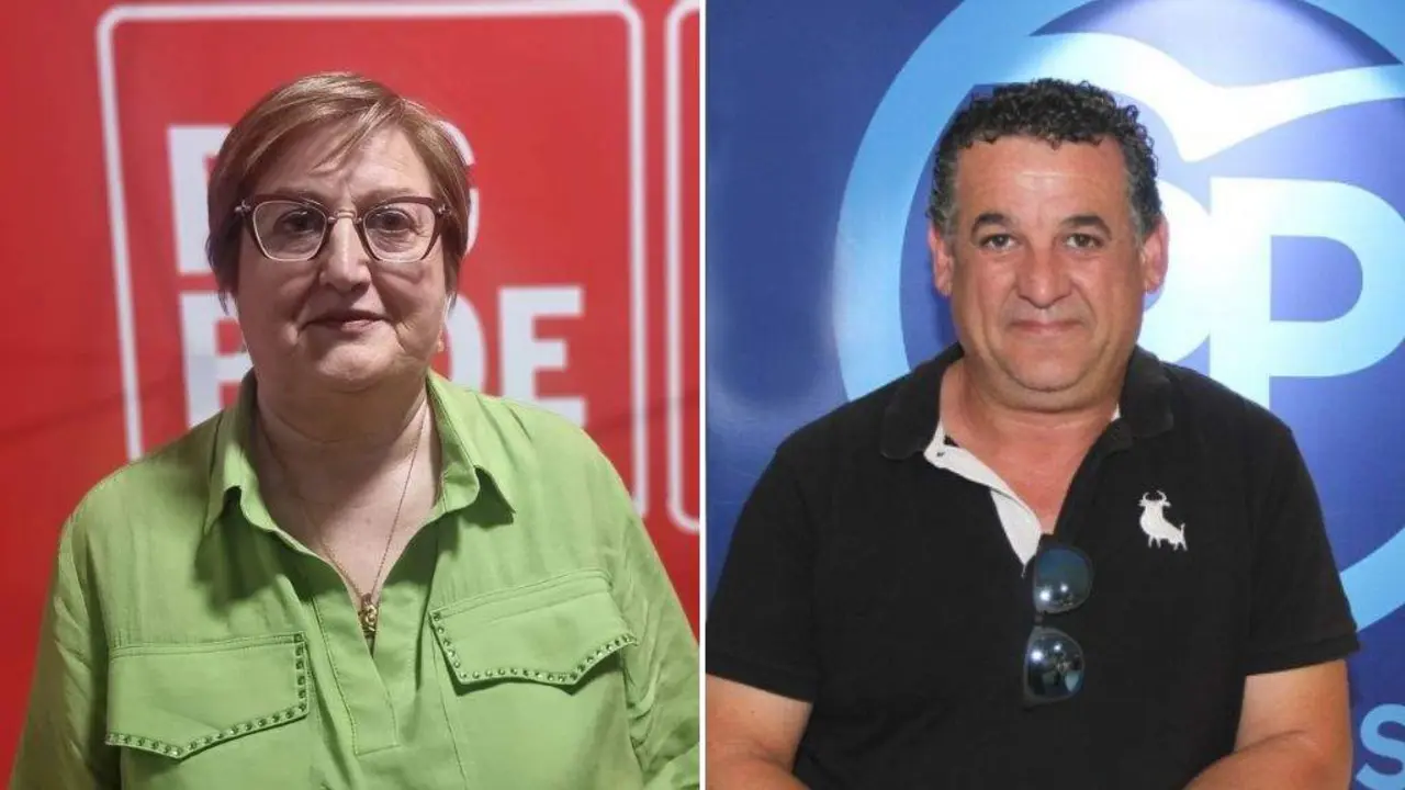 Isabel Gil, do PSOE de Ramir&aacute;s, e Juan Carlos Rodr&iacute;guez, do PP.