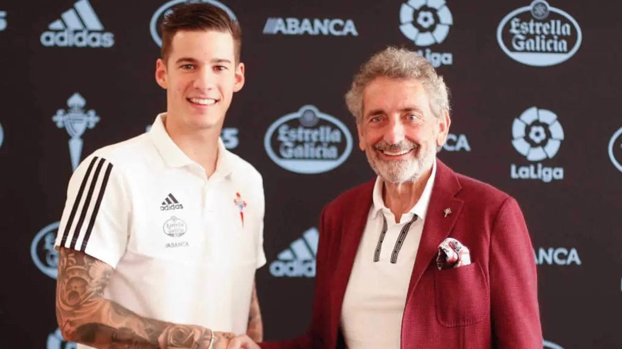 Santi Mina e Carlos Mouri&ntilde;o (Foto: RC Celta).