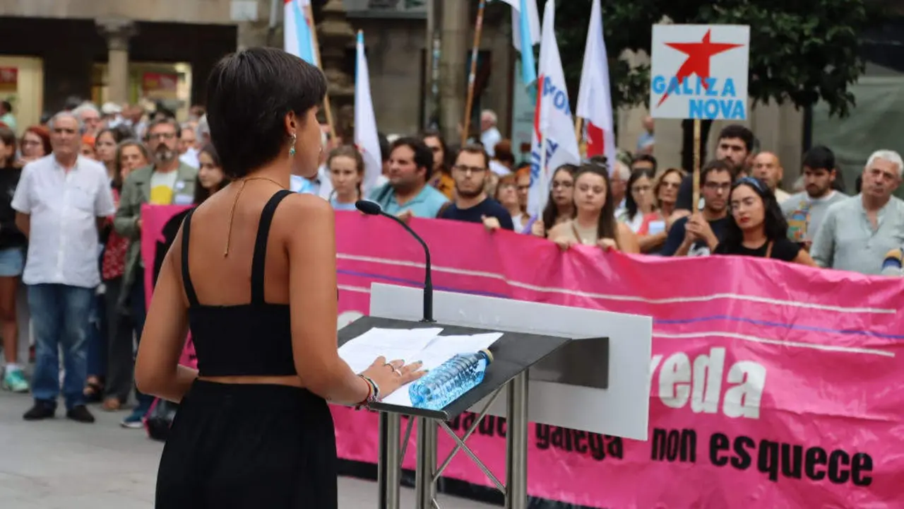 Acto de homenaxe do BNG polo D&iacute;a da Galiza M&aacute;rtir, esta quinta feira, 17 de agosto, en Pontevedra. (Foto: N&oacute;s Diario)