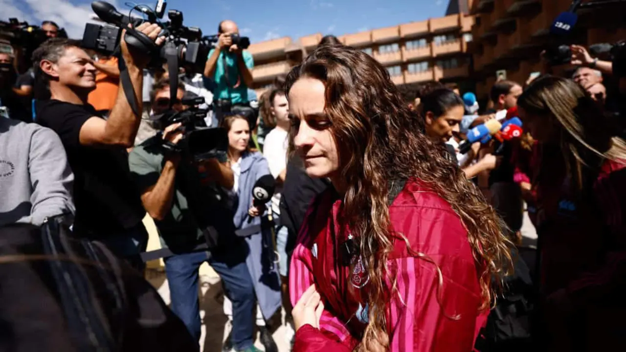 Tere Abelleira non respondeu &aacute;s preguntas dos xornalistas. (Foto: Europa Press).