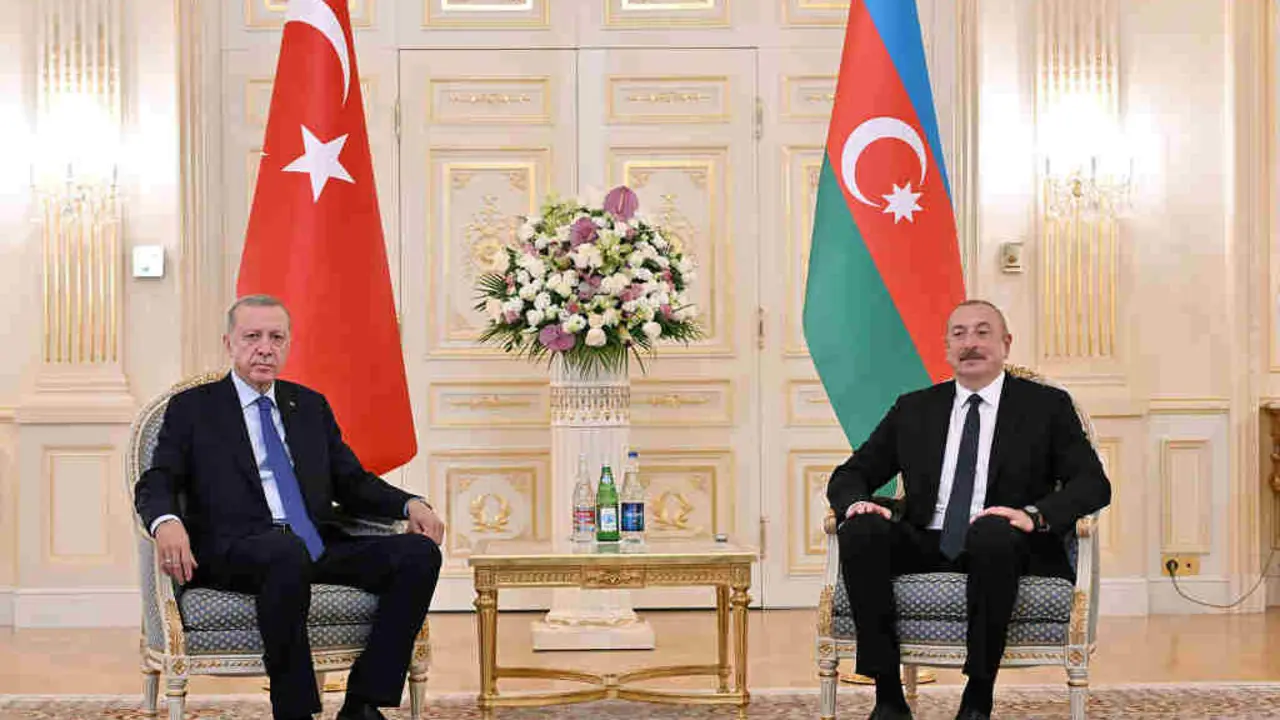 Recep Tayyip Ergodan e Ilham Aliyev, presidentes de Turqu&iacute;a e Acerbaix&aacute;n respectivamente. (Foto: Presidencia de Acerbaix&aacute;n / DPA)