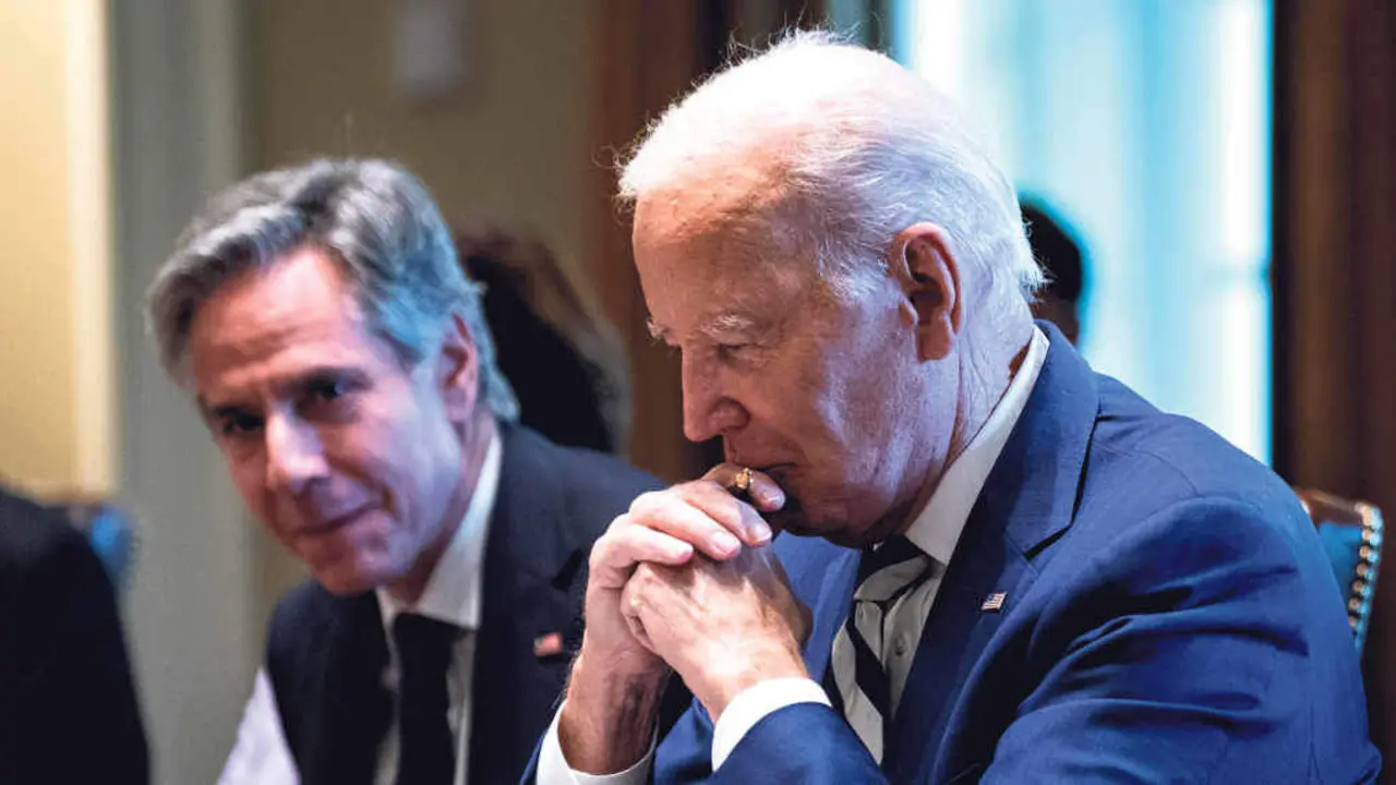 O presidente dos EUA, Joe Biden, durante unha reuni&oacute;n na Sala do Gabinete da Casa Branca en Washington a pasada sexta feira. (Foto: Al Drago / Europa Press).