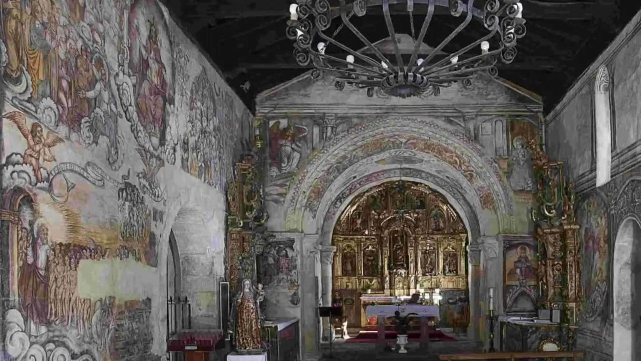 Interior da Igrexa de Santa Mar&iacute;a de Nogueira de Mi&ntilde;o, en Chantada. (Foto: Xunta da Galiza)