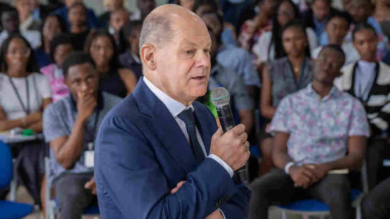 Olaf Scholz, chanceler alem&aacute;n, nun acto a finais de outubro. (Foto: Michael Kappeler / DPA)