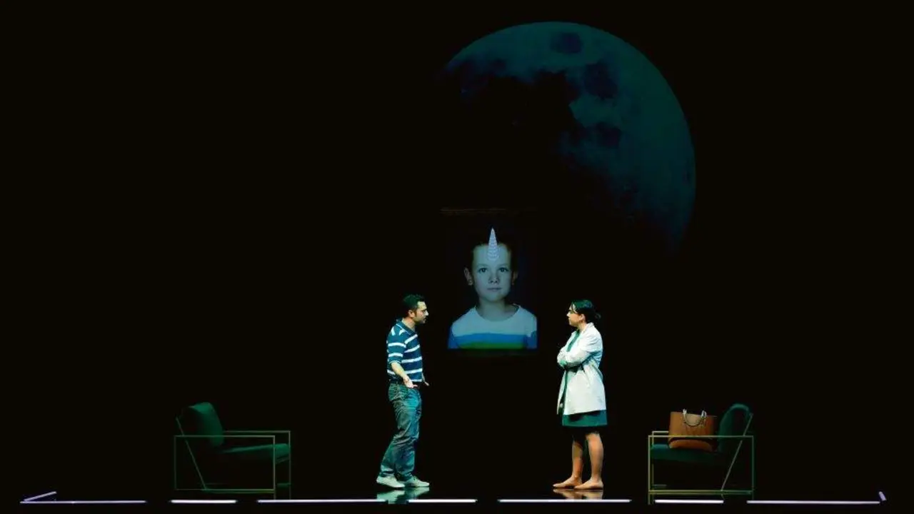 O neno que activa a trama non aparece nunca sobre as t&aacute;boas m&aacute;is que nunha foto que preside a escena.