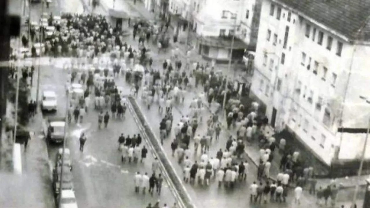 Protestas do 10 de marzo de 1972 en Ferrol. (Foto: Fundaci&oacute;n 10 de marzo)