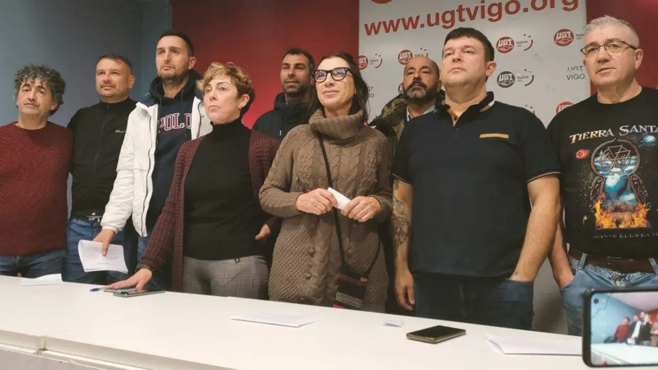 Rolda de prensa do comit&eacute; de Vitrasa, esta cuarta feira. (Foto: Europa Press)