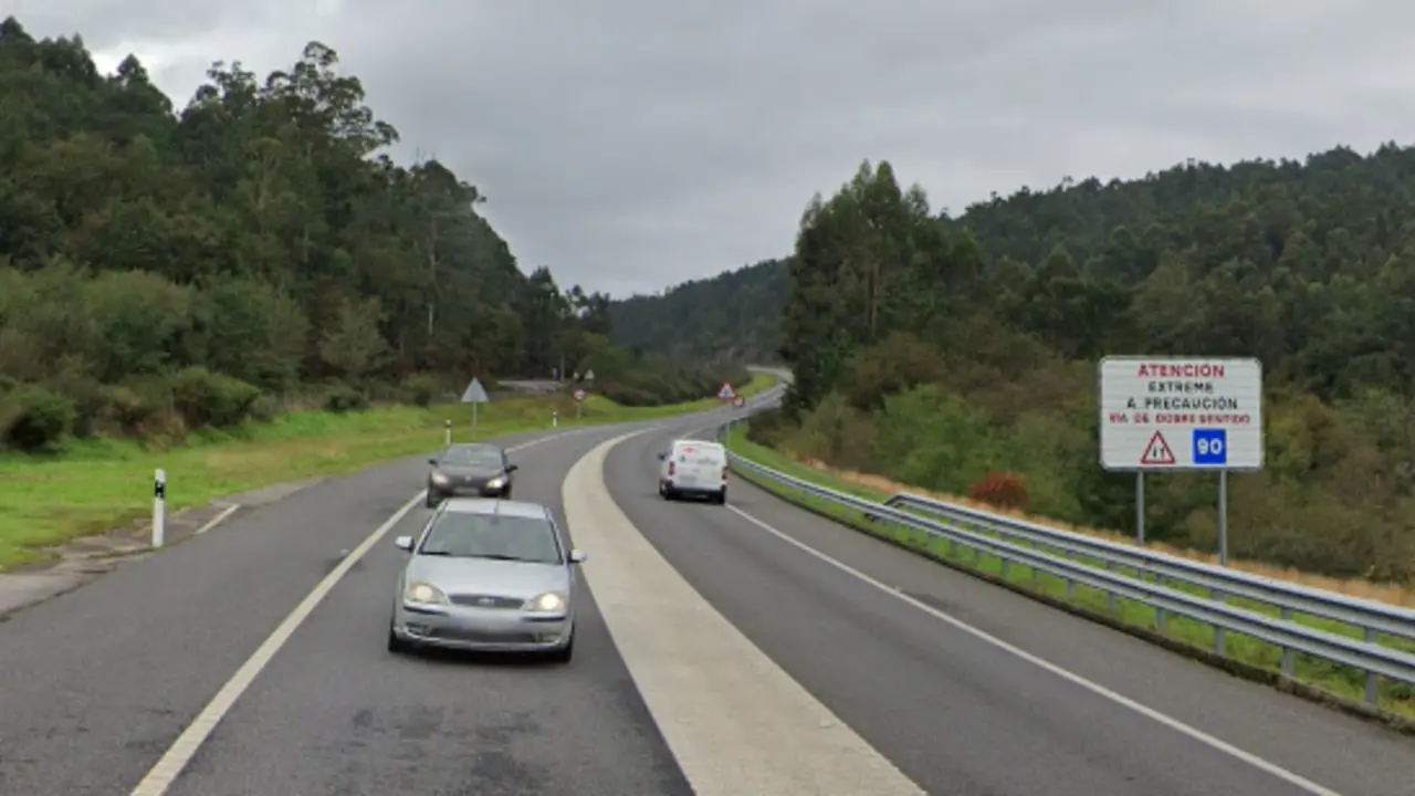 Tramo do corredor Bri&oacute;n-Noia. (Foto: Google Maps)