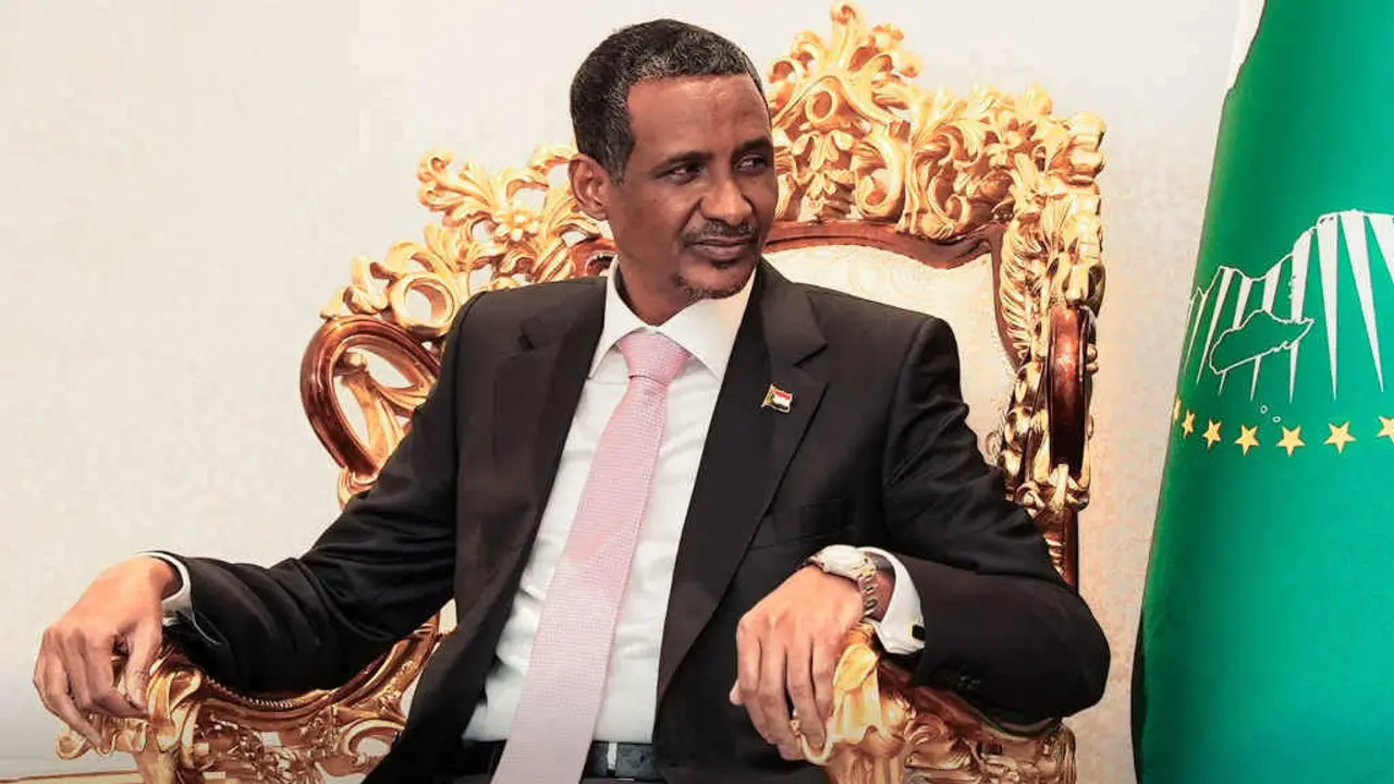 O l&iacute;der paramilitar sudan&eacute;s Mohamed Dagalo, hoxe en Etiop&iacute;a. (Foto: Forzas de Apoio R&aacute;pido)