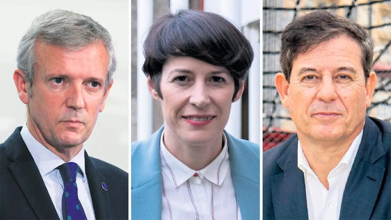 Alfonso Rueda, Ana Pont&oacute;n e Xos&eacute; Ram&oacute;n G&oacute;mez Besteiro. (Foto: Arxina / Javier V&aacute;zquez)