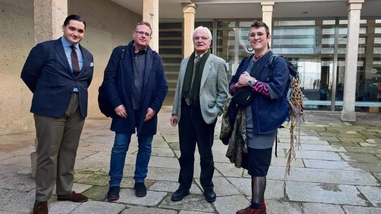 Alcayde, Janeiro, Freixanes e Debelius na presentaci&oacute;n, onte.