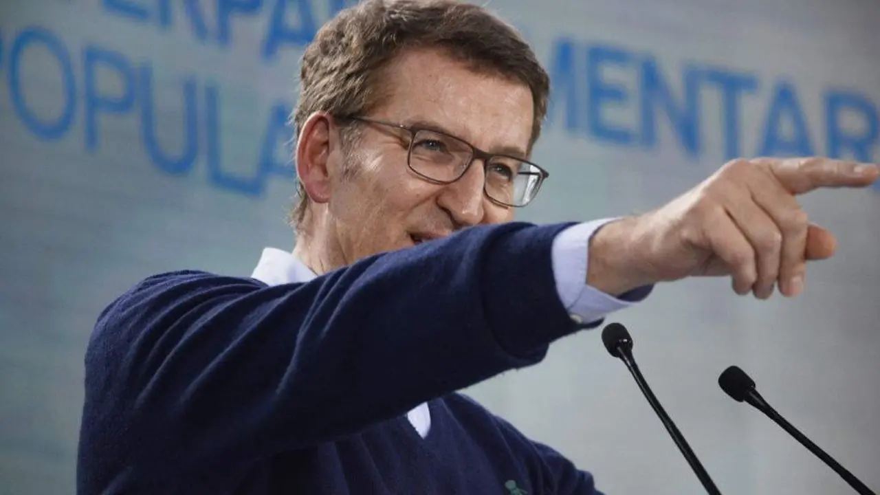Alberto N&uacute;&ntilde;ez Feixoo  durante a XXVI Xornada Interparlamentaria Popular, en ExpoOurense, o pasado 21 de xaneiro. (Foto: Rosa Veiga / Europa Press).