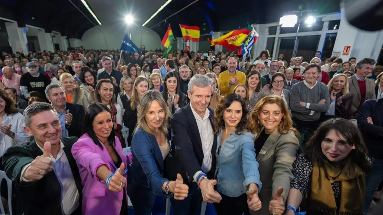 Isabel D&iacute;az Ayuso desprazouse at&eacute; Vigo para arroupar a candidatura de Alfonso Rueda. (Foto: N&oacute;s Diario)