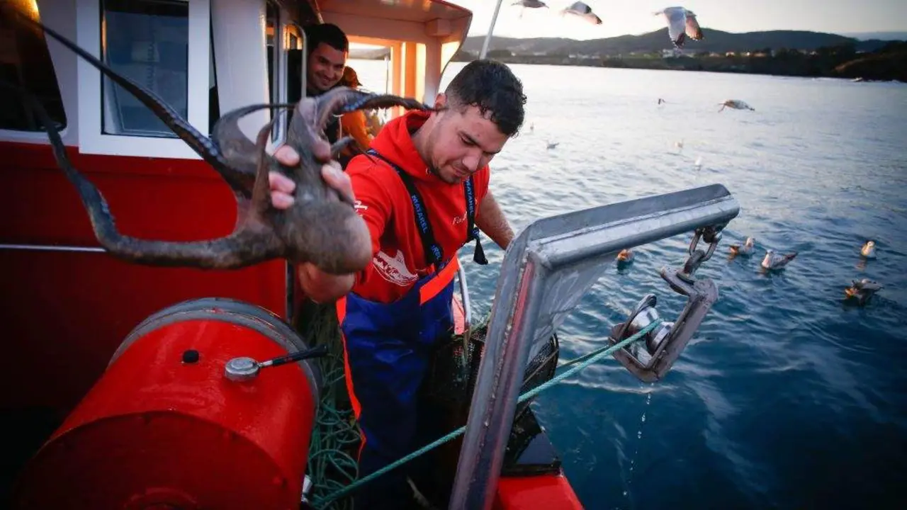 O &lsquo;Mari&ntilde;eiro 2&rsquo;, con base en Burela, pescou polbo, n&eacute;coras, centolas e santiagui&ntilde;os durante a campa&ntilde;a do pasado Nadal. (Foto: Carlos castro / Europa Press).