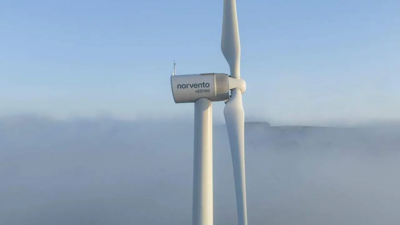 Un aeroxerador da compa&ntilde;&iacute;a Norvento.