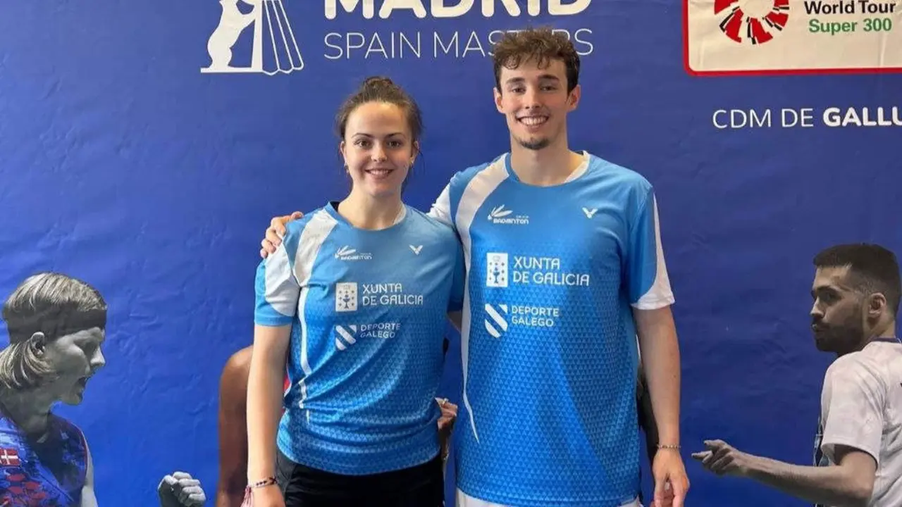 Rodr&iacute;guez e Fern&aacute;ndez, en Madrid. (Foto: Federaci&oacute;n Espa&ntilde;ola de B&aacute;dminton).