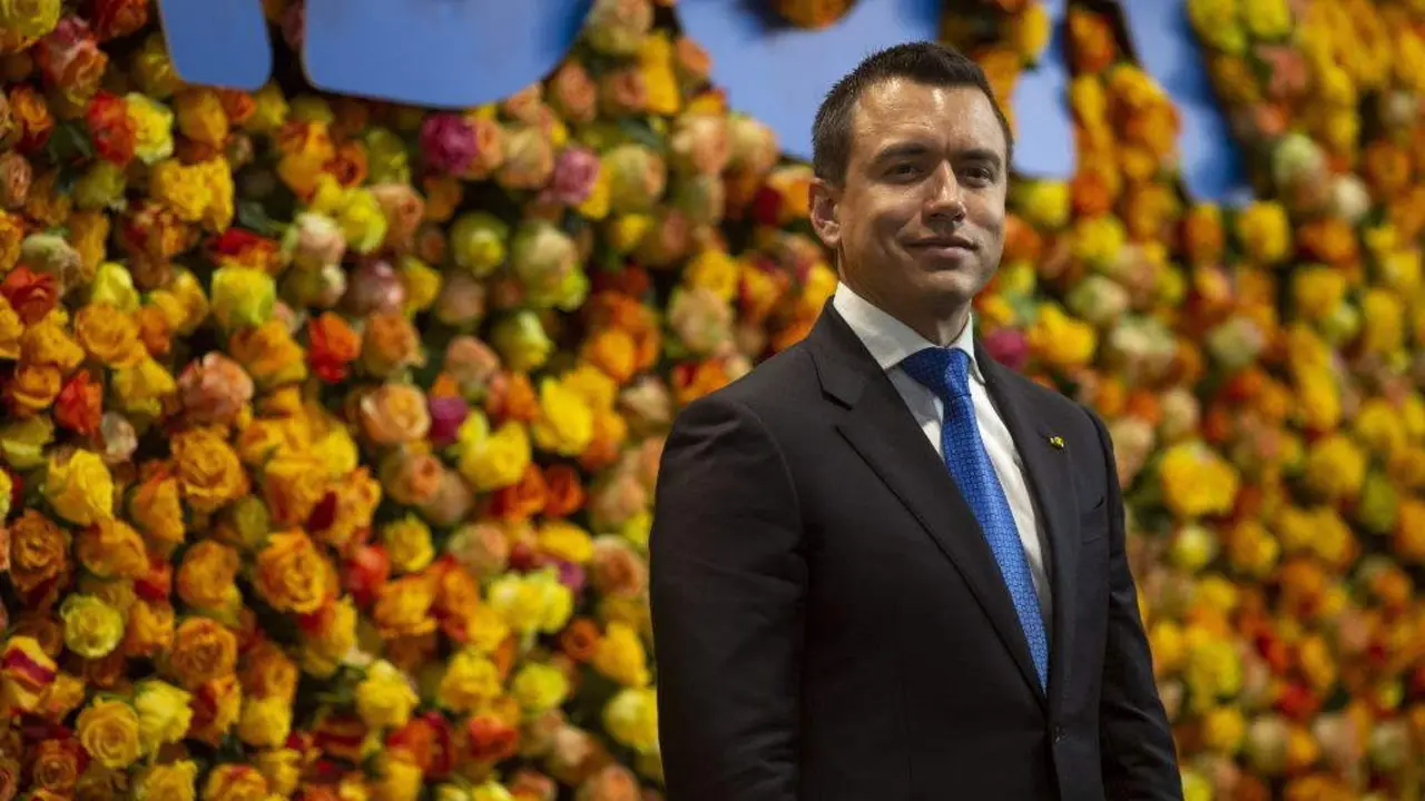 Daniel Noboa, presidente de Ecuador, visitou Fitur, en Madrid, o pasado mes de xaneiro. (Foto: Europa Press / Contacto / Luis Soto).