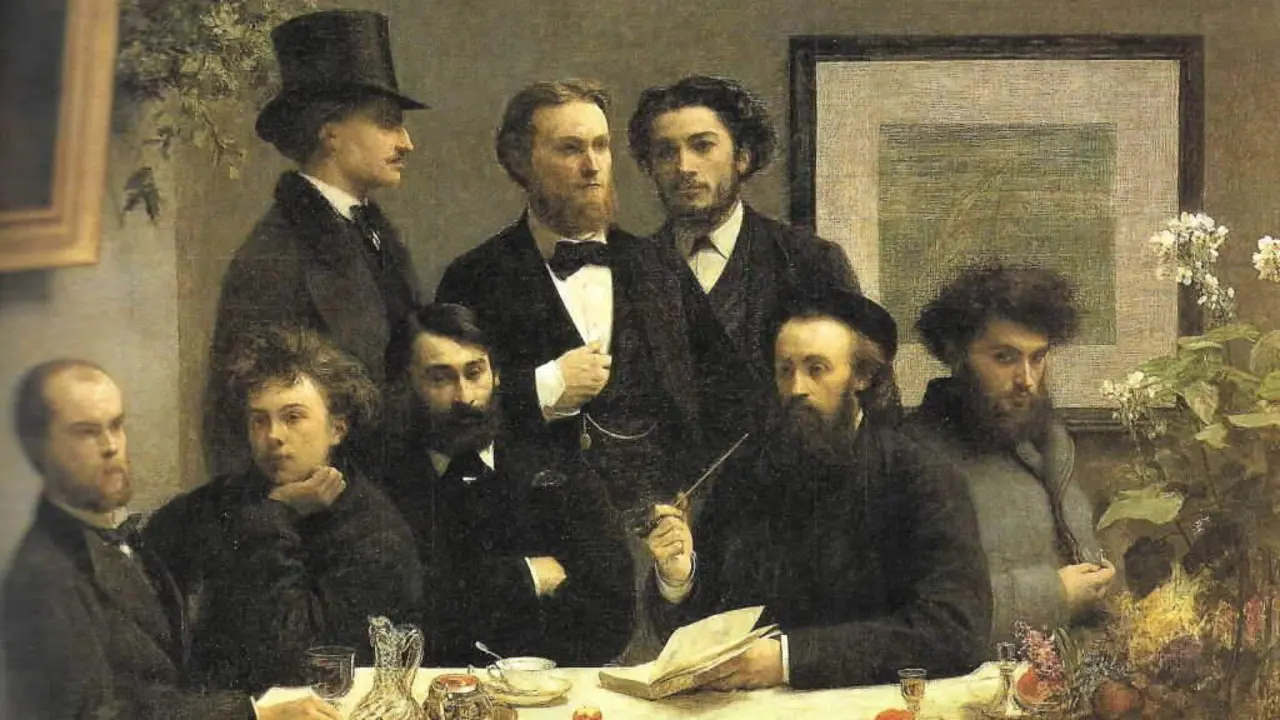 "Retrato dos poetas malditos", de Henri Fantin-Latour. (Foto: Museo de Orsay, París).