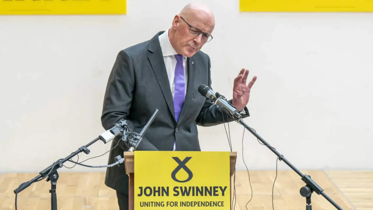 John Swinney na presentaci&oacute;n da candidatura. (Foto: Jane Barlow / PA Wire / DPA v&iacute;a Europa Press)