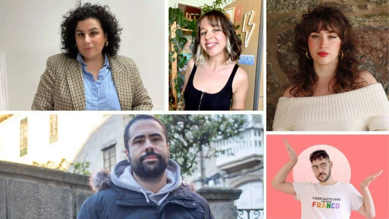 Sara Seco, Nuria Grand&iacute;o, Prado R&uacute;a, Borxa Gonz&aacute;lez e Olaxonmario.