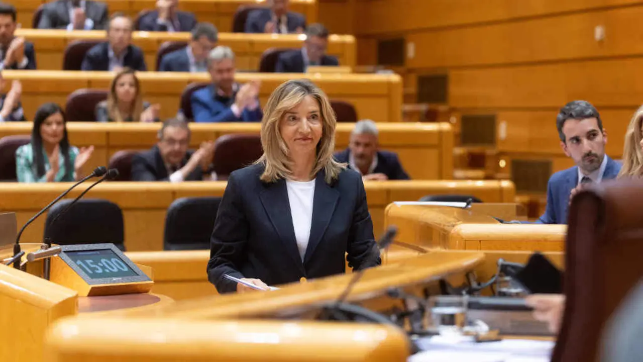 Alicia Garc&iacute;a, voceira do PP no Senado, onte. (Foto: Eduardo Parra / Europa Press)